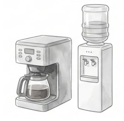 コーヒーメーカーとウォーターサーバー